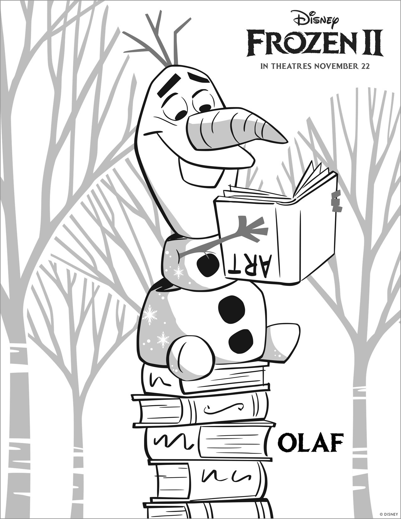 Olaf Frozen Ii Coloring Page to Print