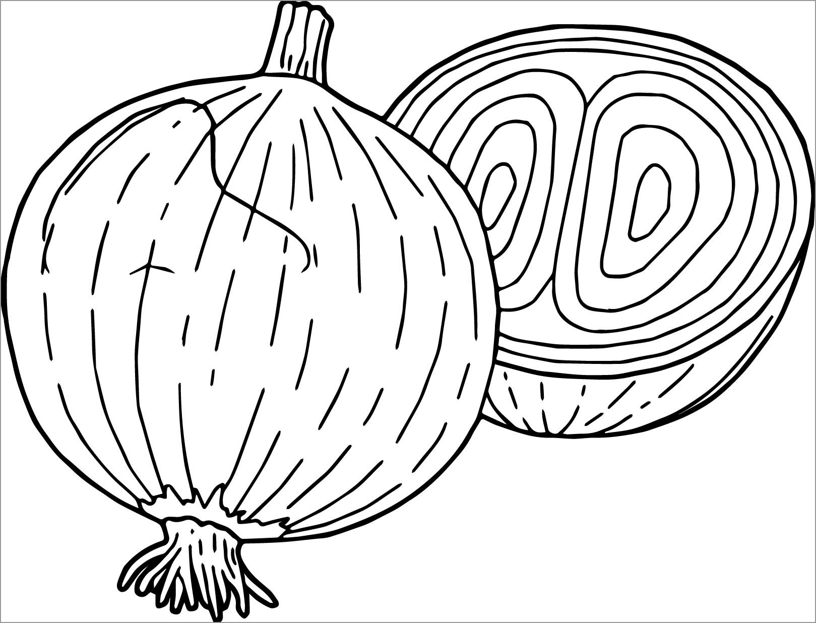 Onions Coloring Pages for Kids