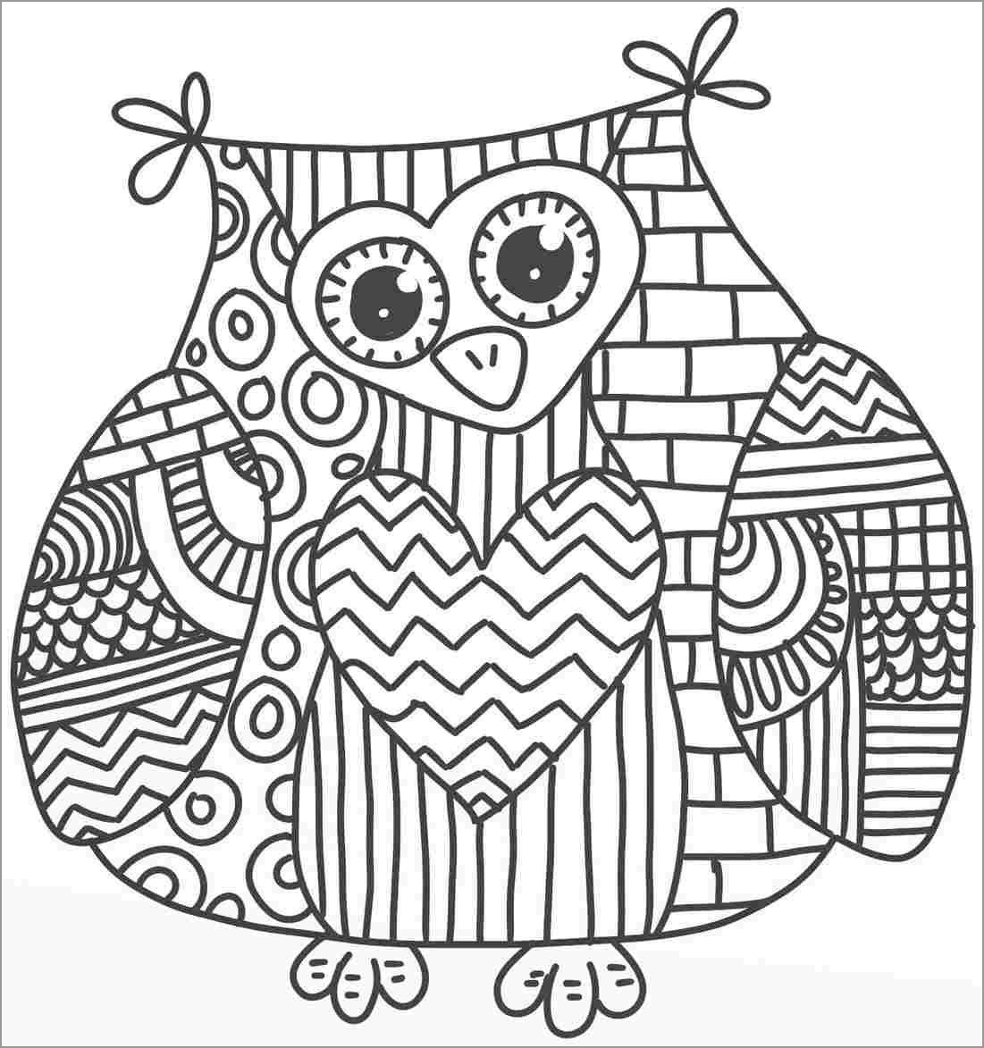 Owl Coloring Pages for Adults