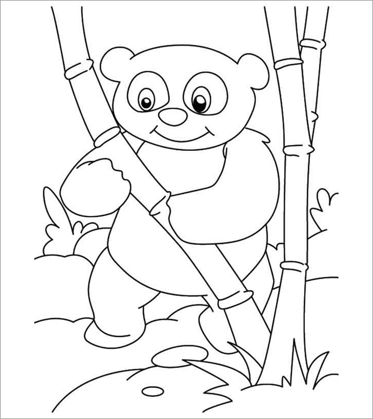 Бамбук раскраска для детей