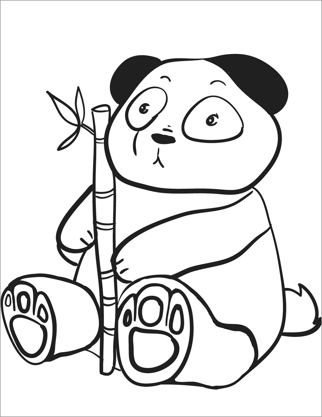 Panda Coloring Pages for Preschool