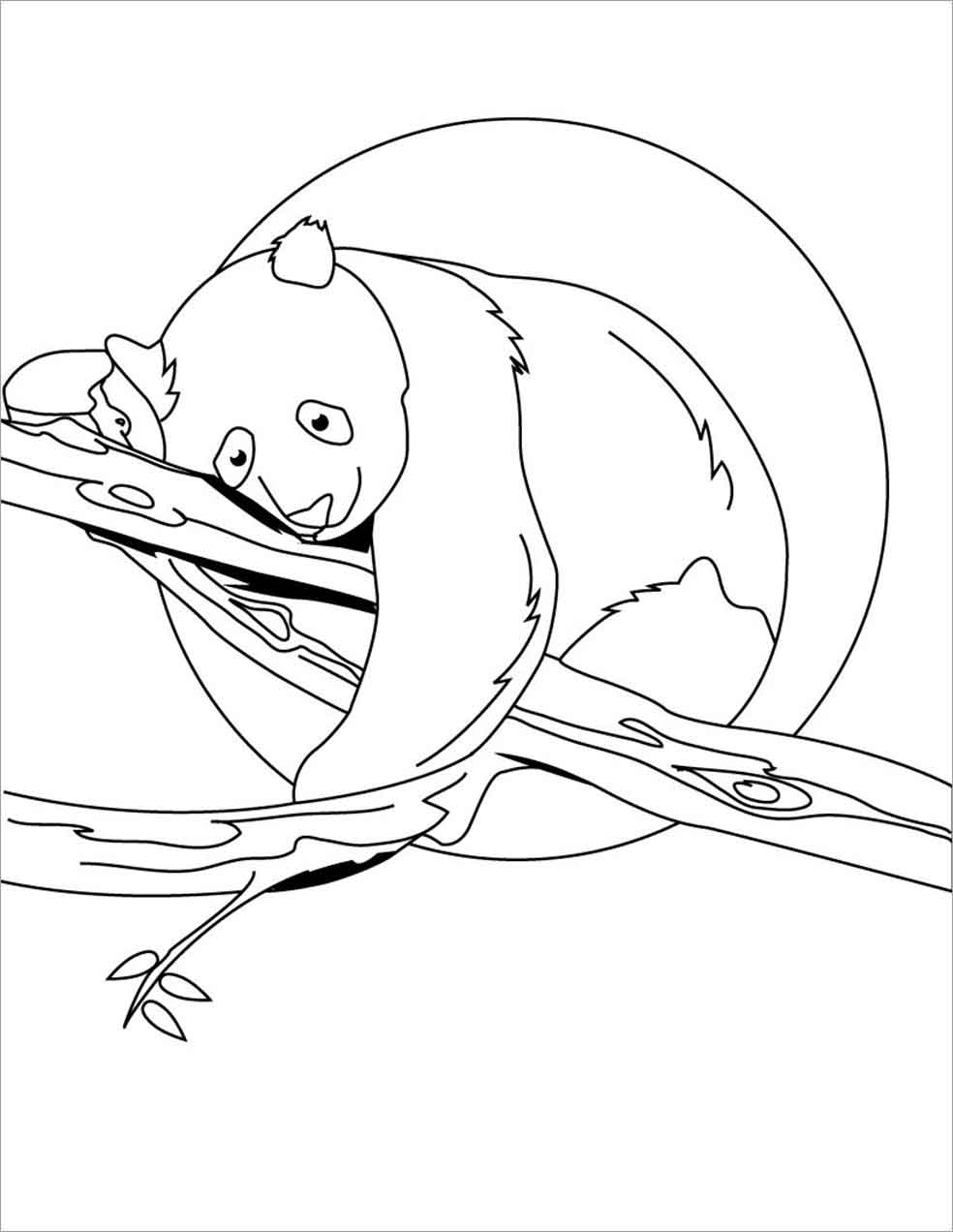 Panda Lives on Trees Coloring Pages