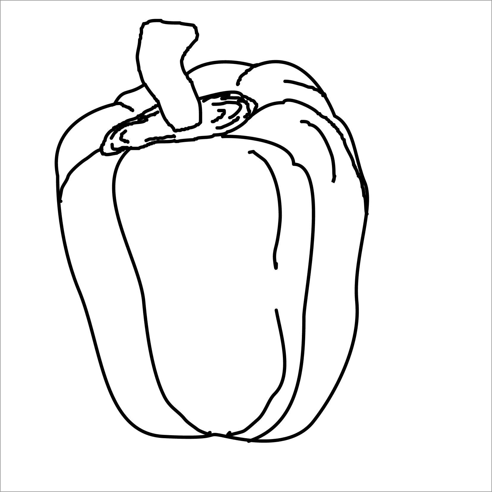 Pepper Coloring Page for Kids