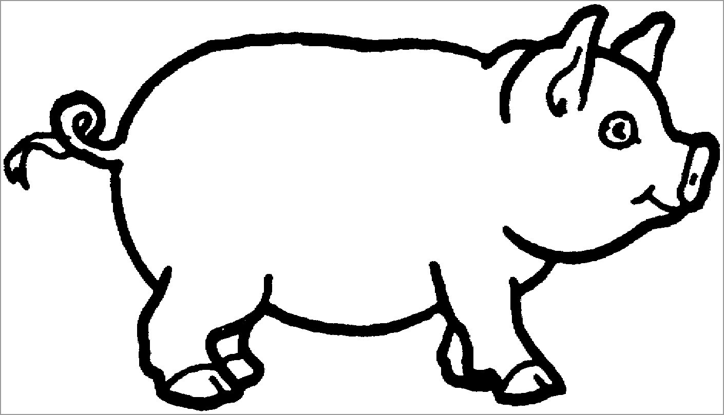 Pig Coloring Pages for Preschoolers