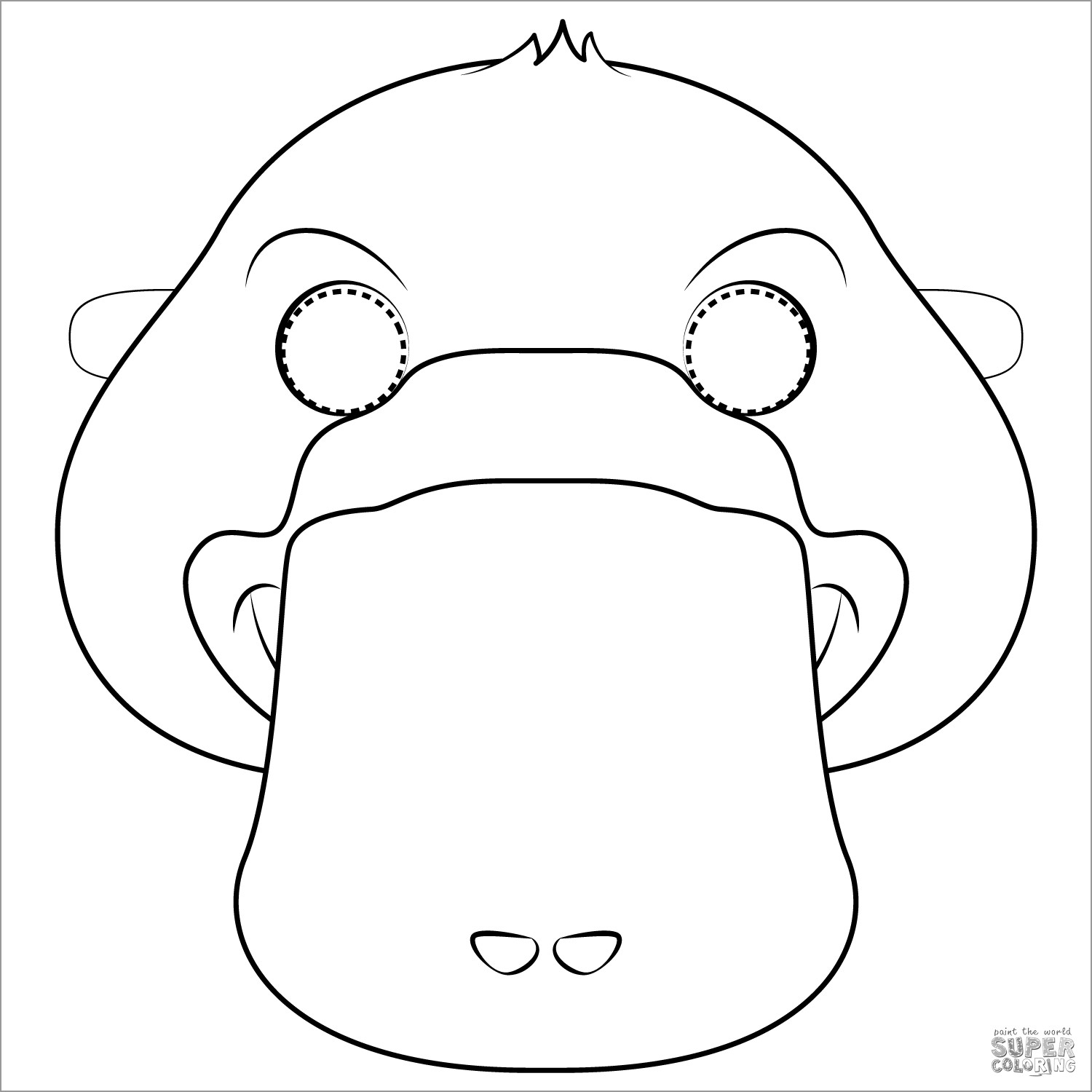 Platypus Mask Coloring Page