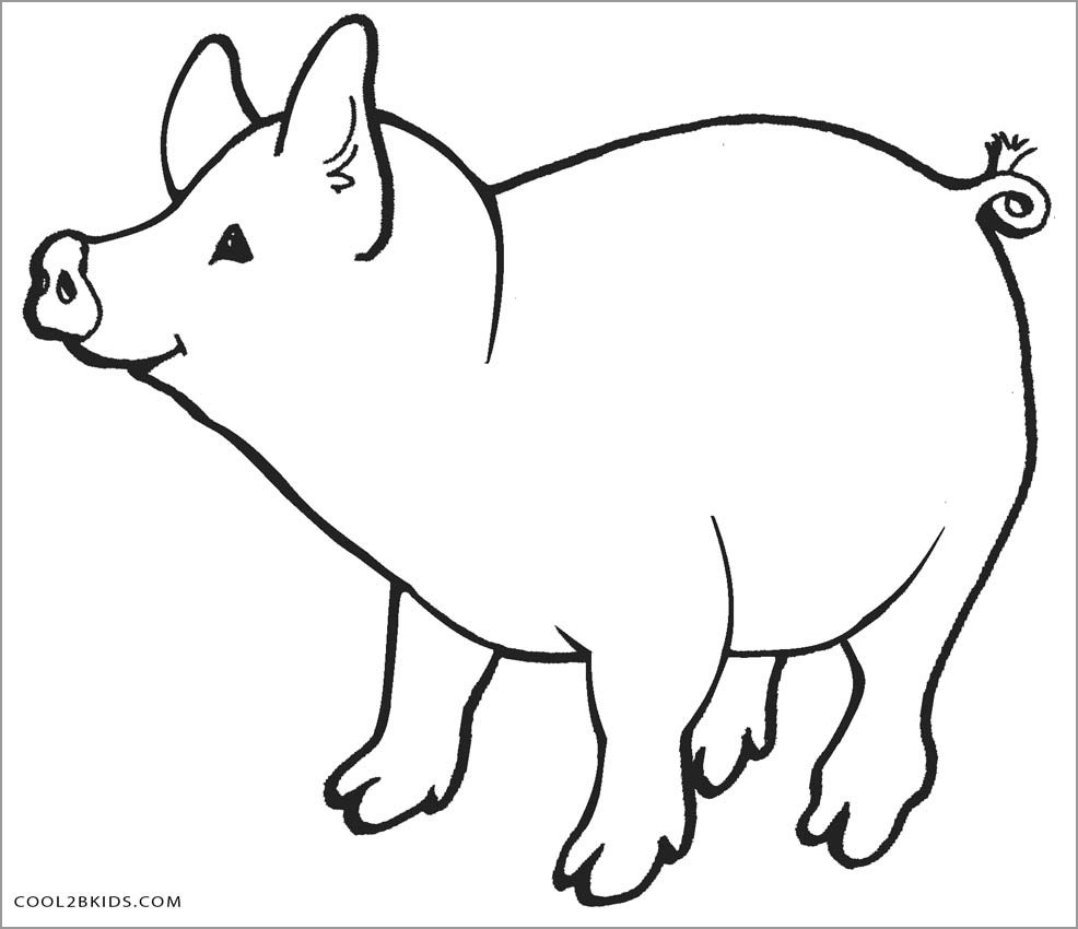Pork Coloring Page for Kids