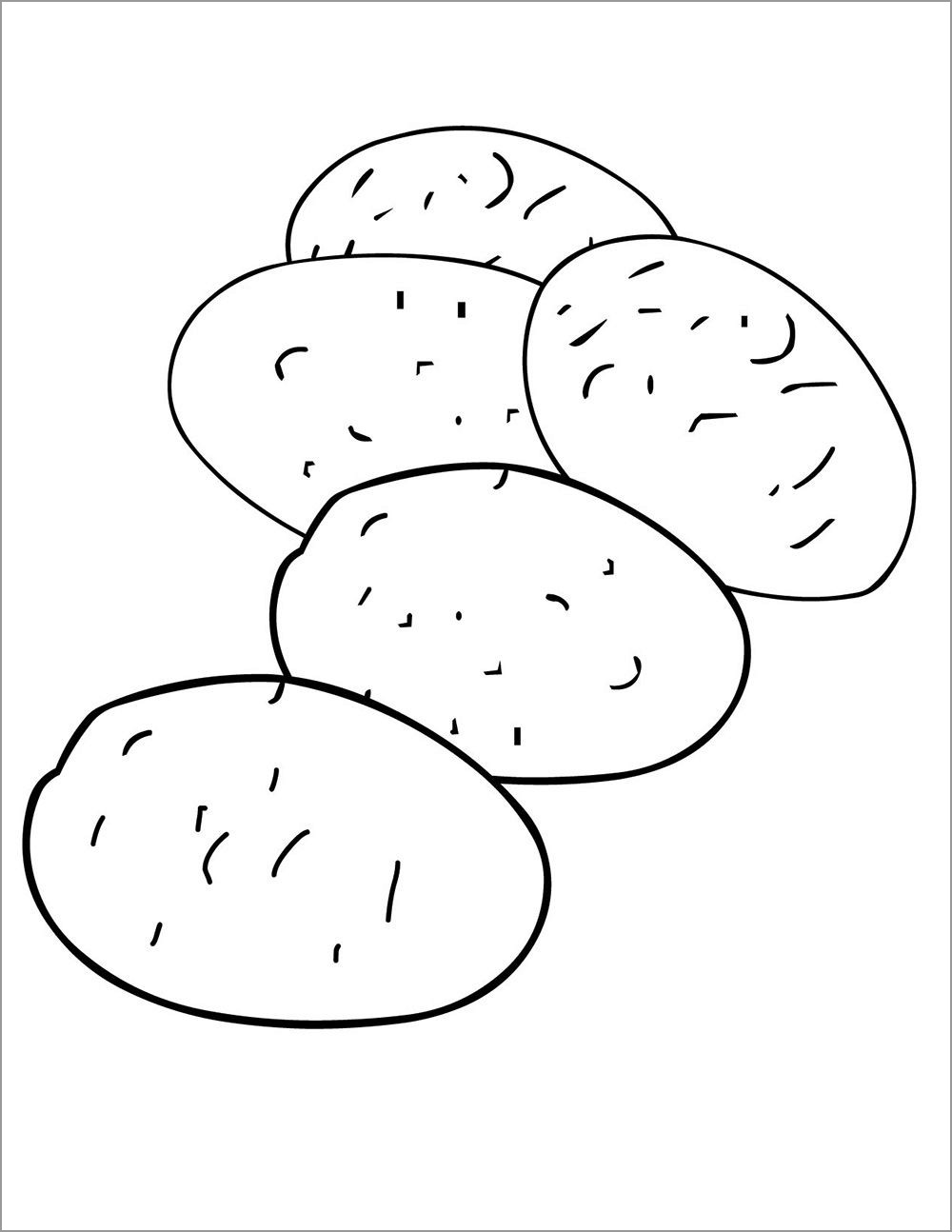 Potatoes Coloring Page for Kids