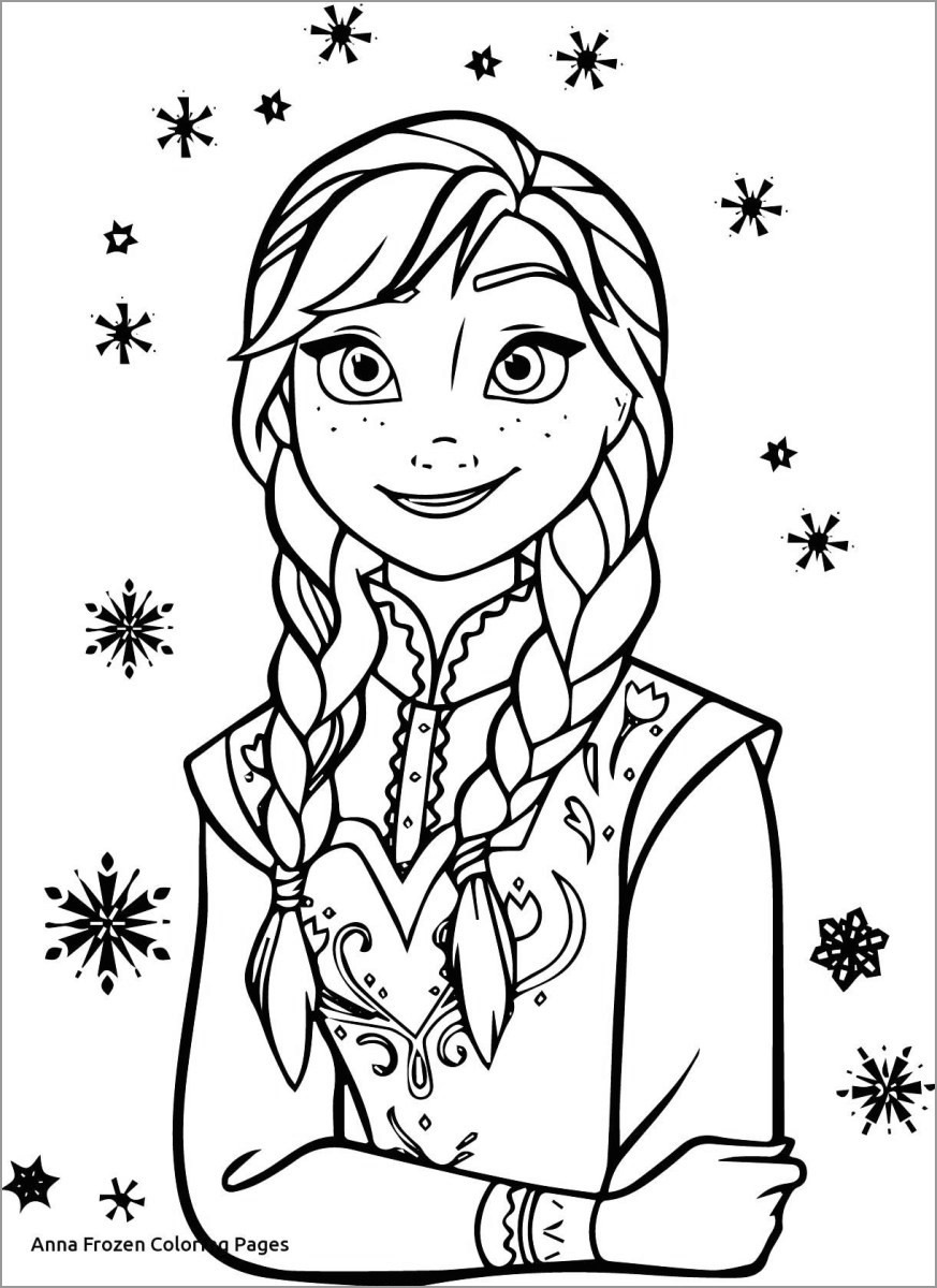 Princess Anna Frozen Coloring Page   ColoringBay