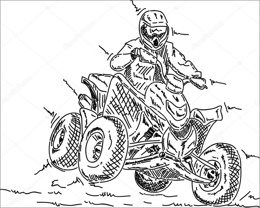 4 wheeler coloring pages  coloringbay