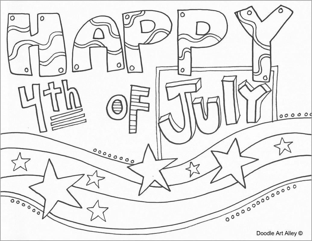 Printable 4th Of July Coloring Page