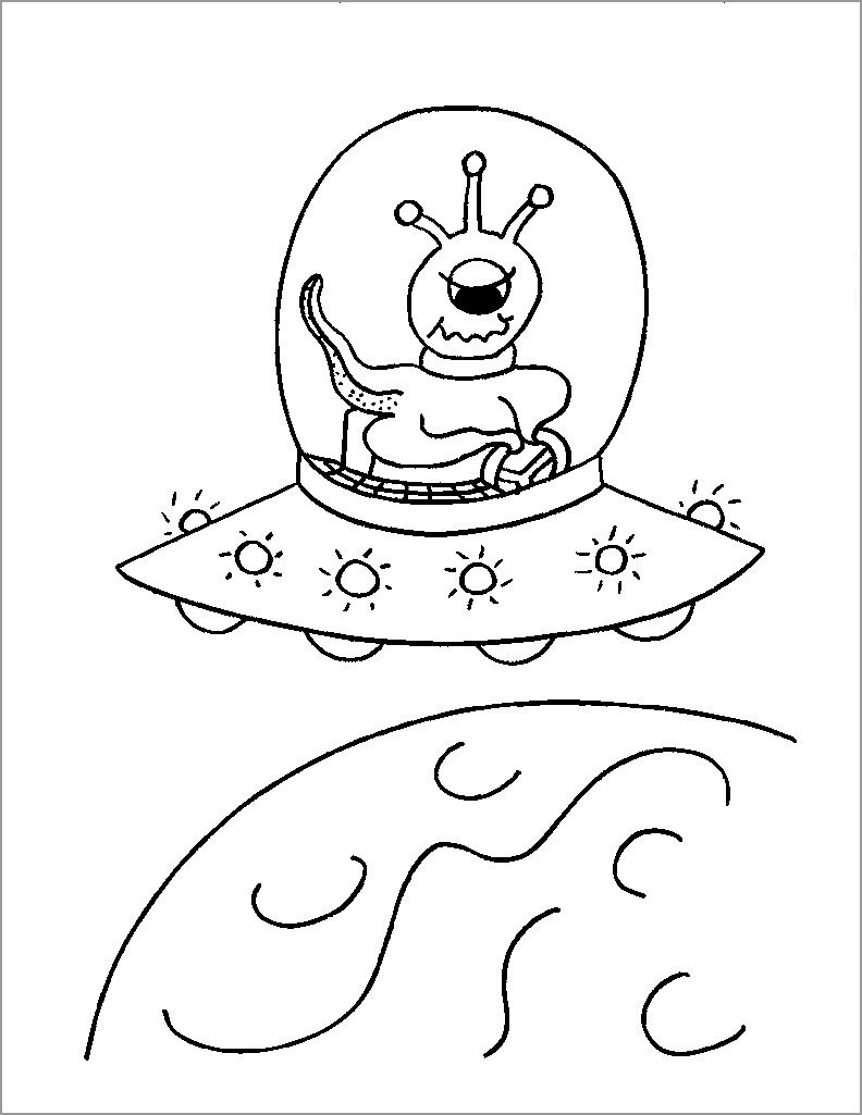 Printable Alien Coloring Pages for Kids