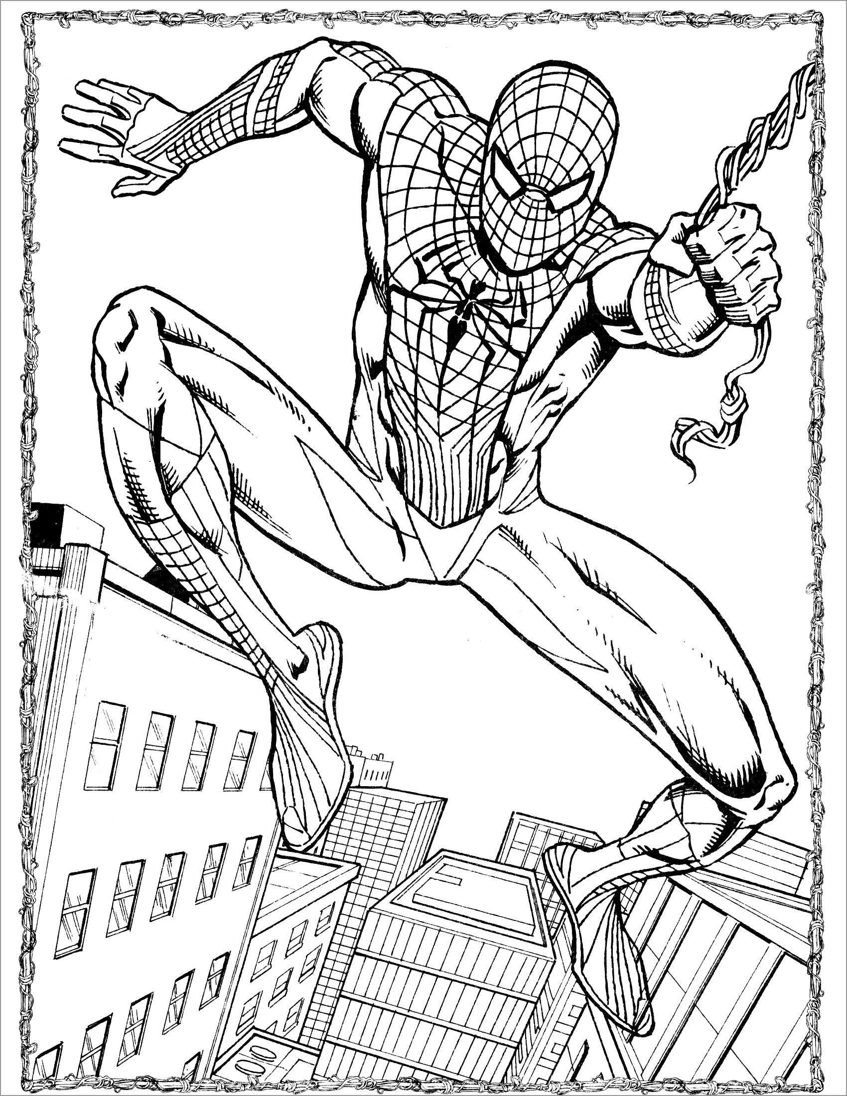 Printable Amazing Spiderman Coloring Page