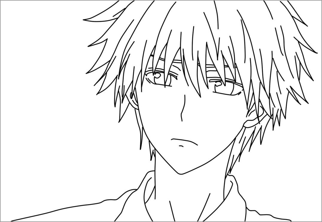 Anime Boys Coloring Pages Coloringbay