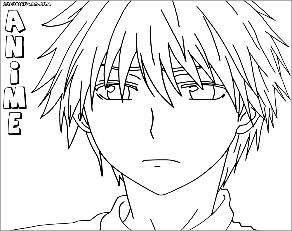 Anime Boys Coloring Pages   ColoringBay
