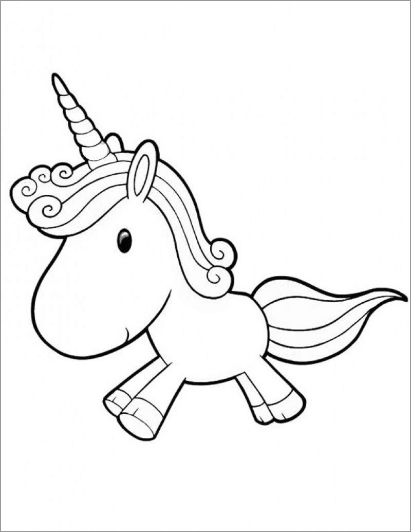 Printable Baby Unicorn Coloring Pages for Kids   ColoringBay