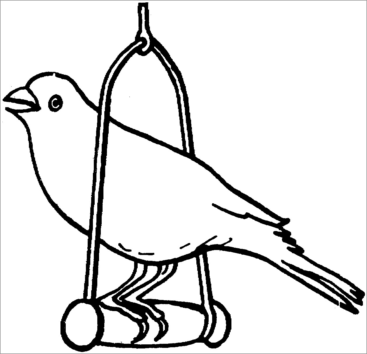 Printable Canary Bird Coloring Page