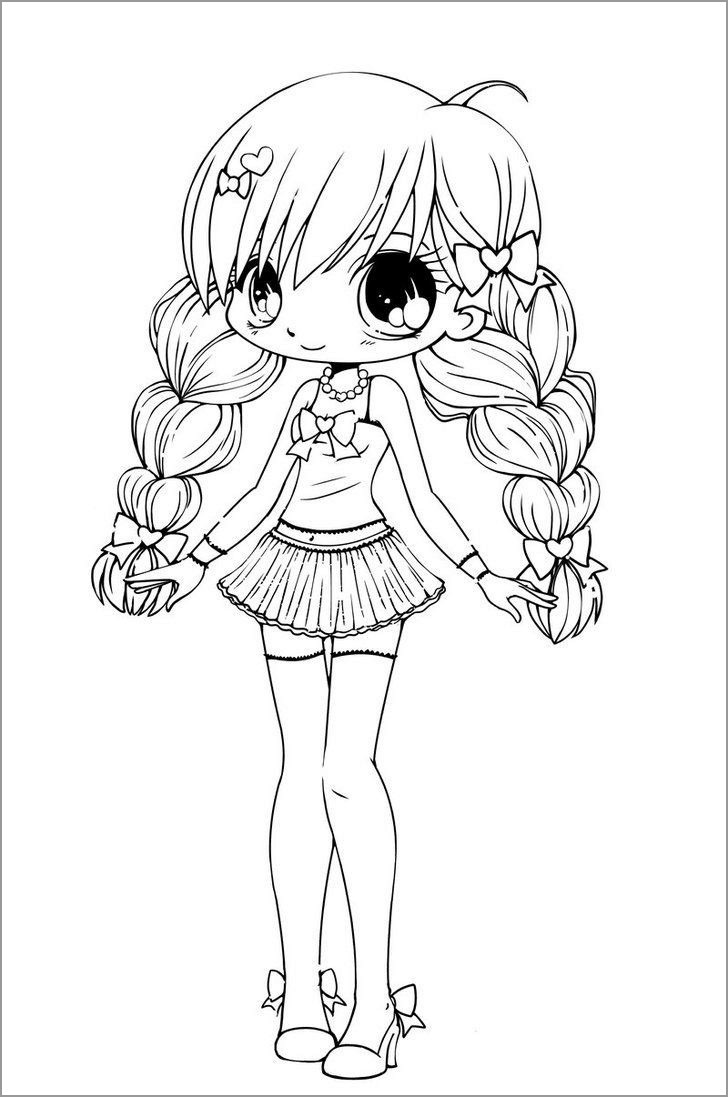 Printable Chibi Coloring Pages for Kids   ColoringBay