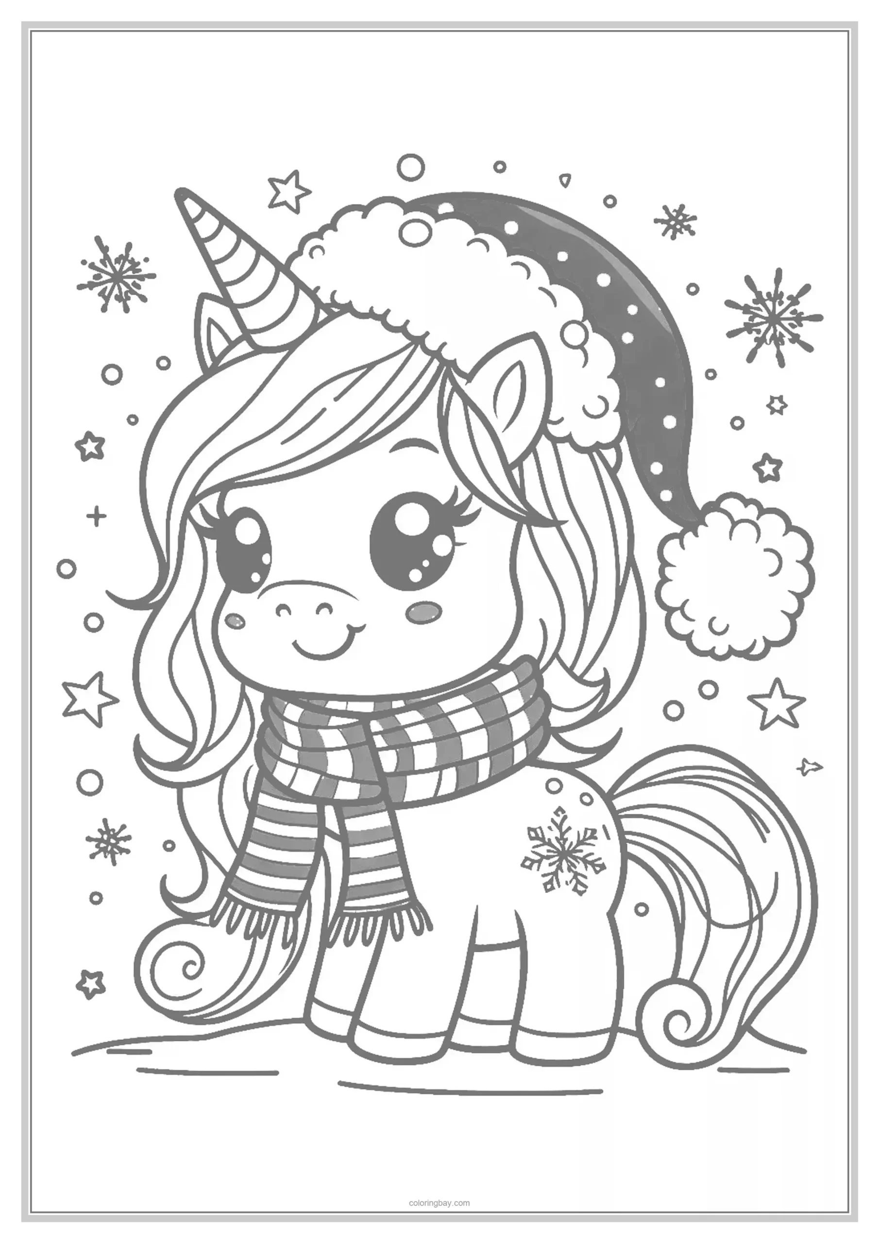 printable christmas unicorn coloring page printable christmas unicorn coloring page