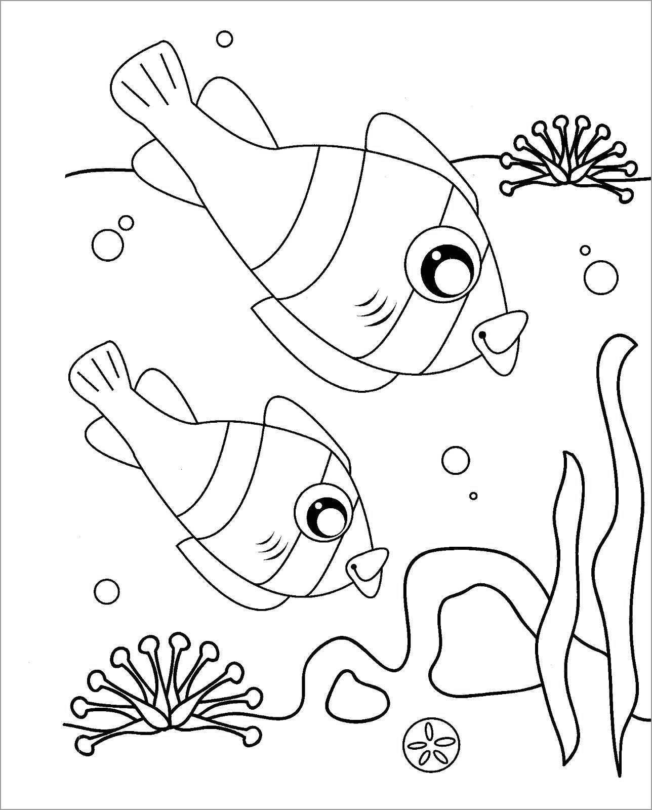 Printable Clownfish Coloring Page