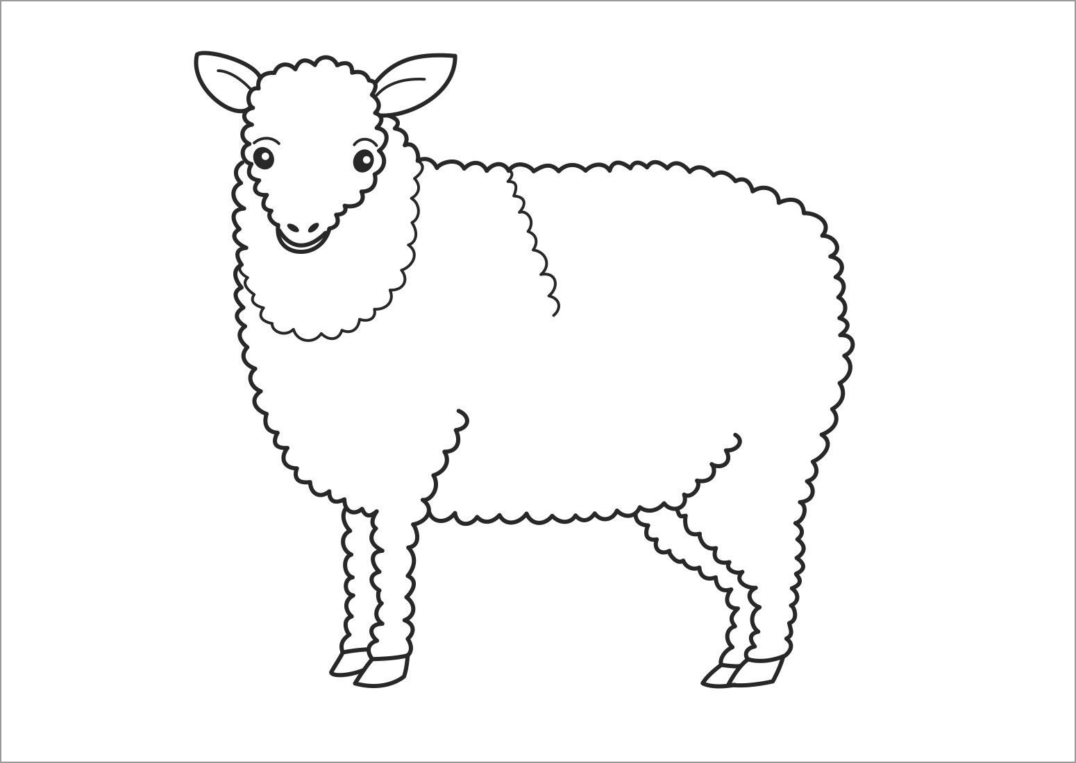 Printable Lamb Coloring Page