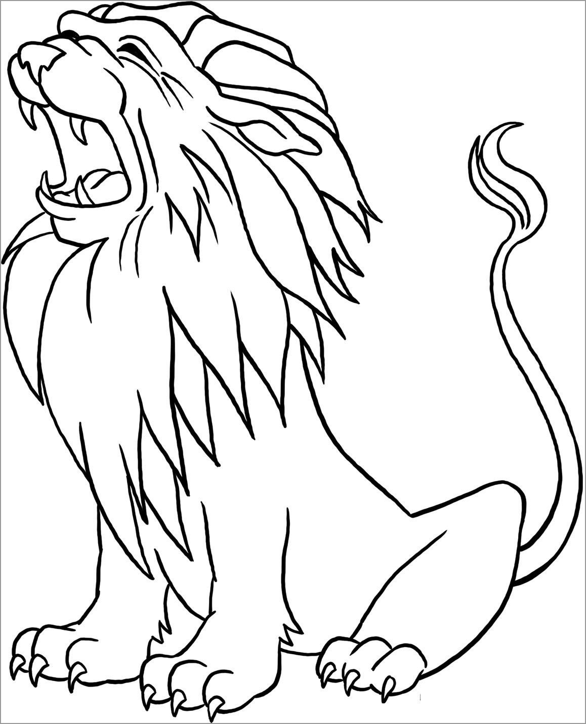 Printable Lion Coloring Pages for Kids   ColoringBay
