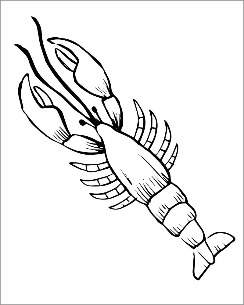 Printable Lobster Coloring Page