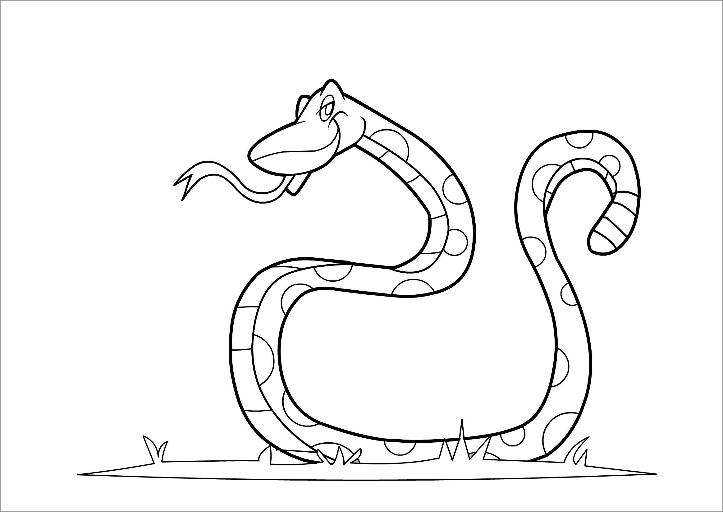 Printable Snake Coloring Page