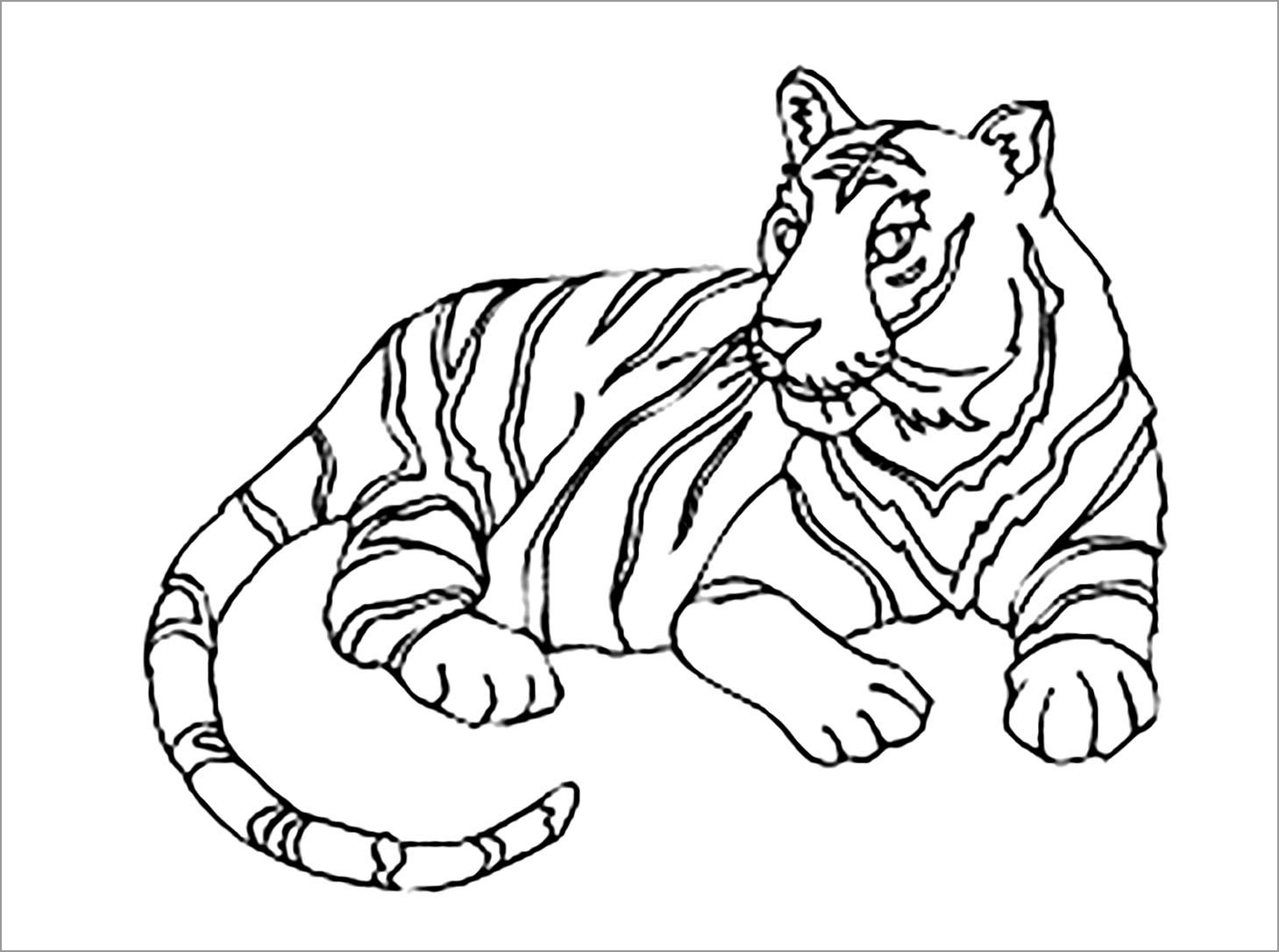 Tiger Coloring Pages ColoringBay Tiger Coloring Pages ColoringBay