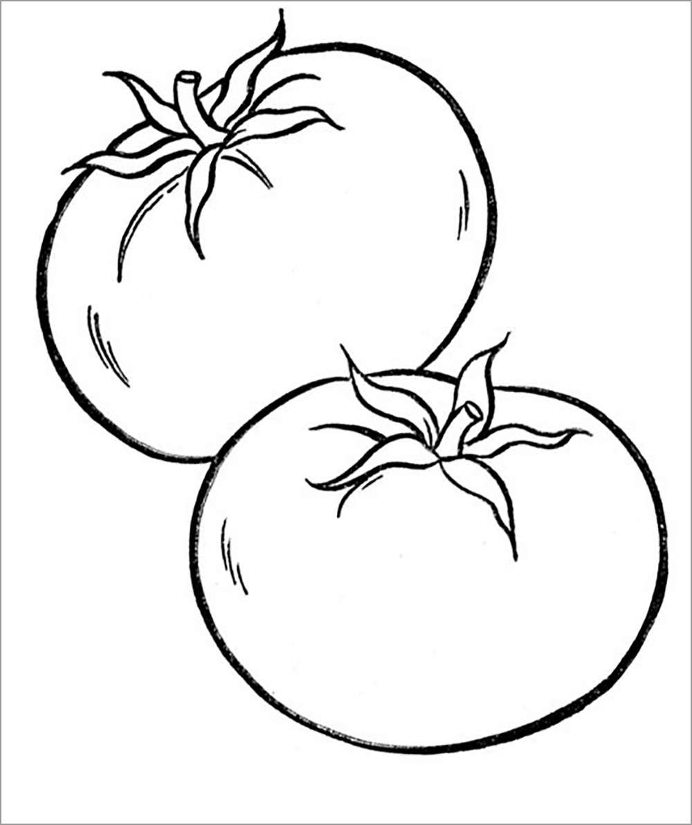Printable tomatoes Coloring Page