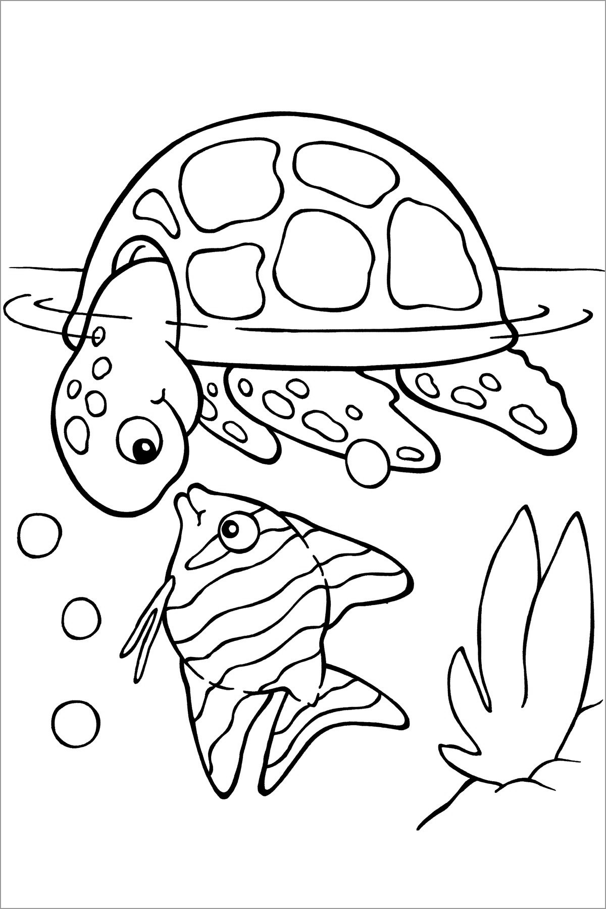 Printable tortoise Coloring Page