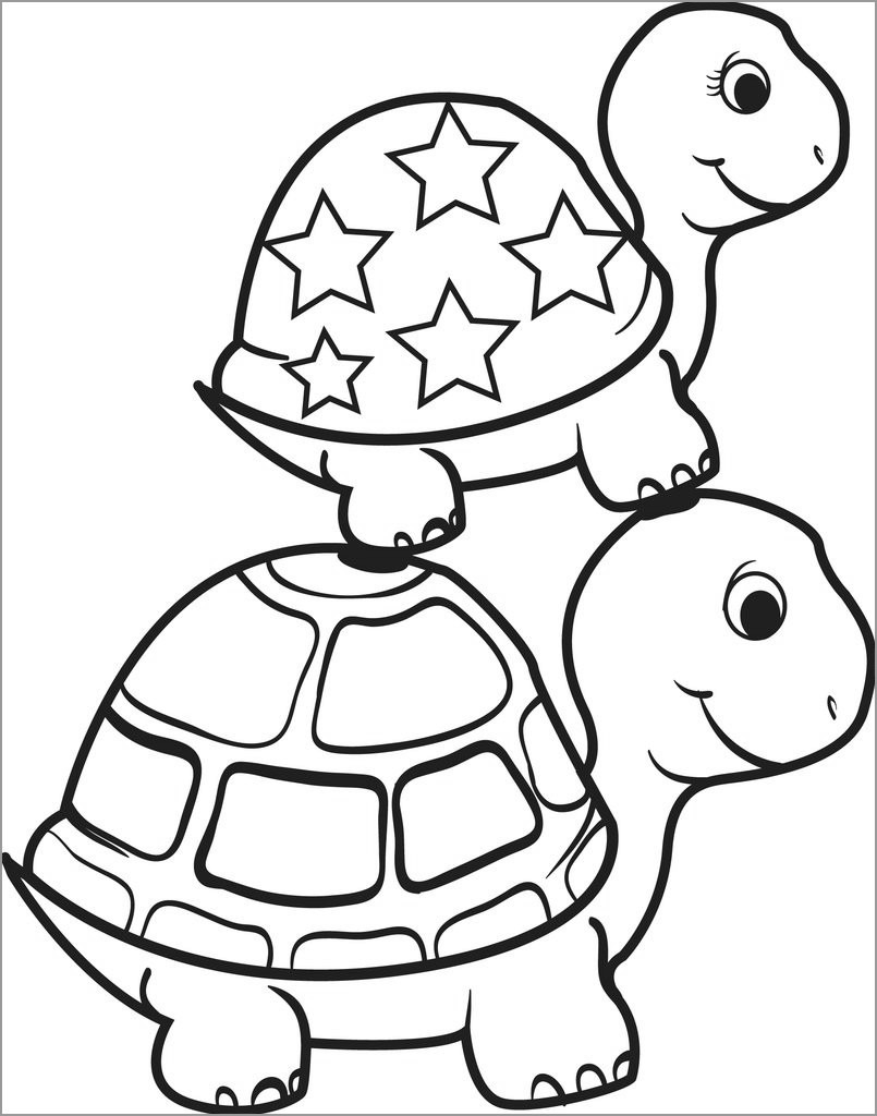 Printable tortoise Coloring Pages