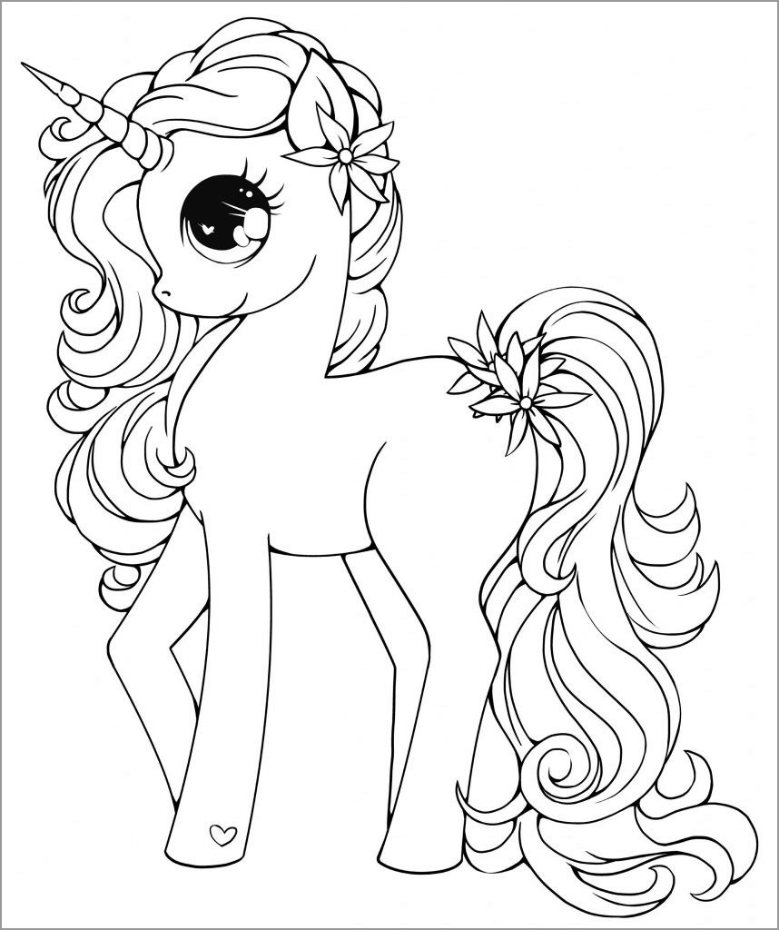 free printable cute unicorn coloring pages