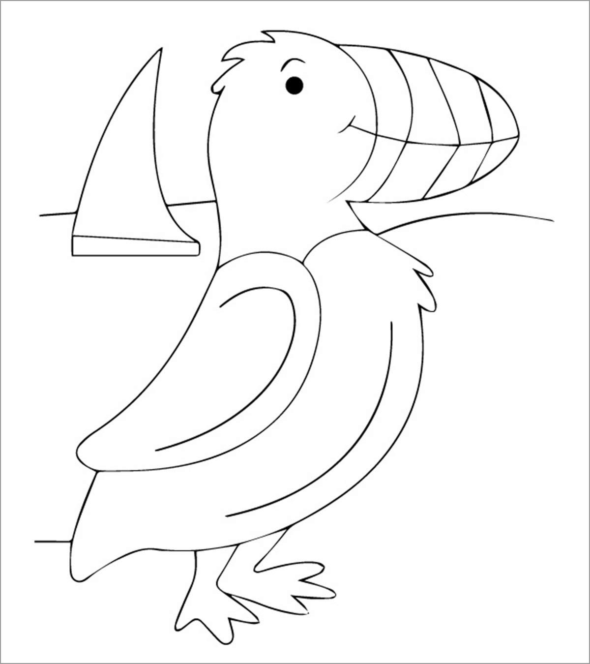 Puffins Coloring Page for Kids