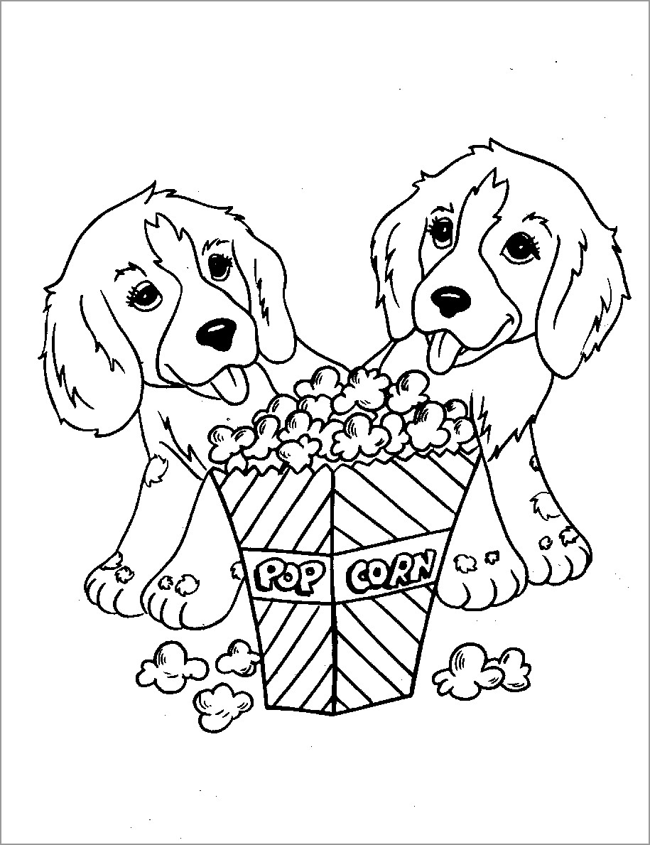 Puppy Coloring Page for Kids