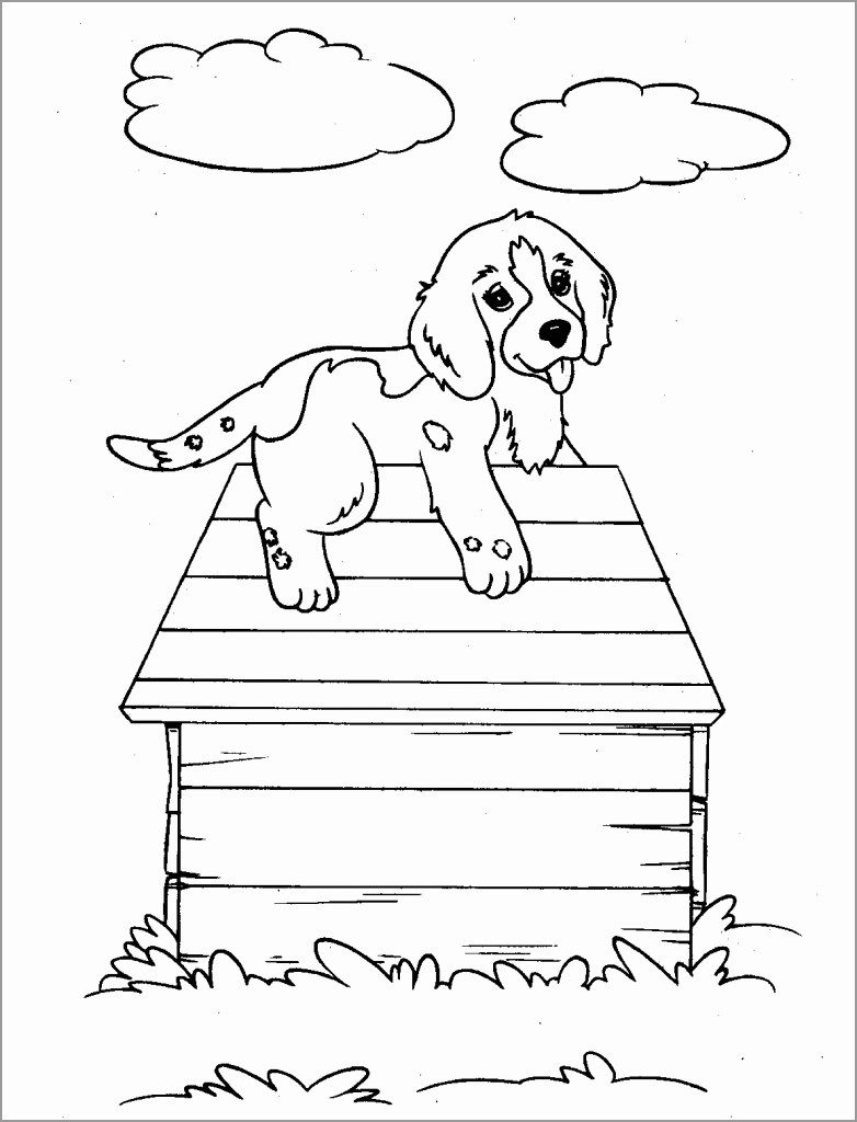 Puppy Coloring Page to Print