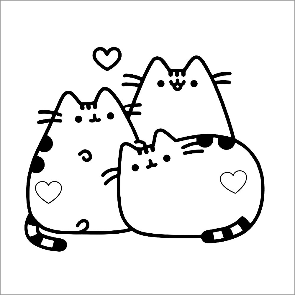 Pusheen Coloring Pages Printable