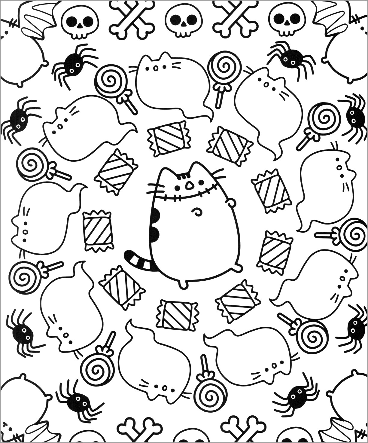 Pusheen Coloring Pages You Can Print   ColoringBay