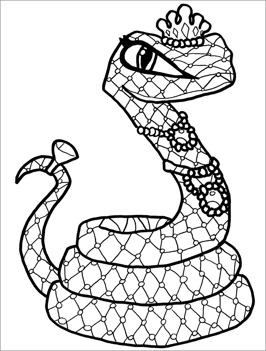Queen Snake Coloring Page
