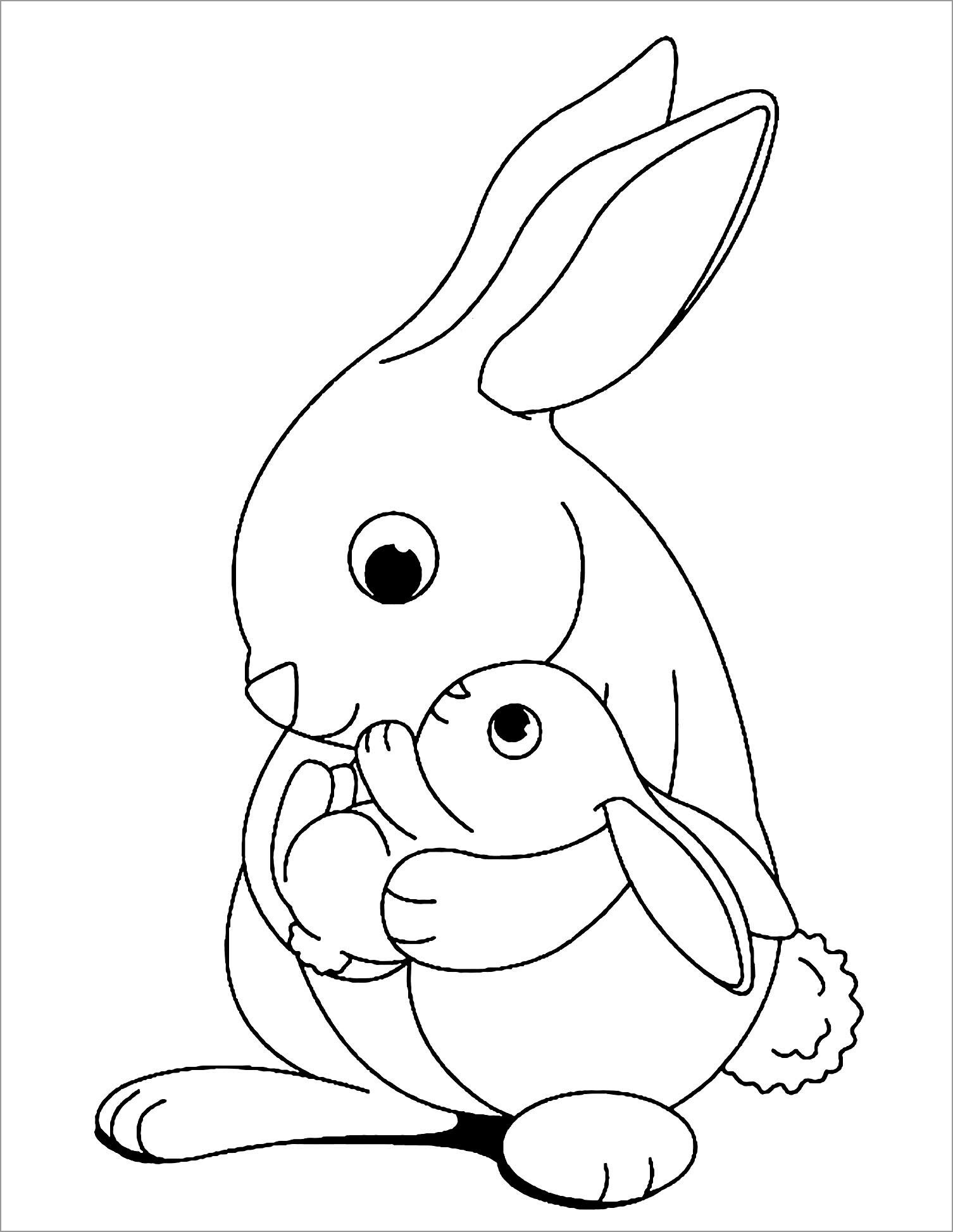 Rabbit Coloring Pages - ColoringBay