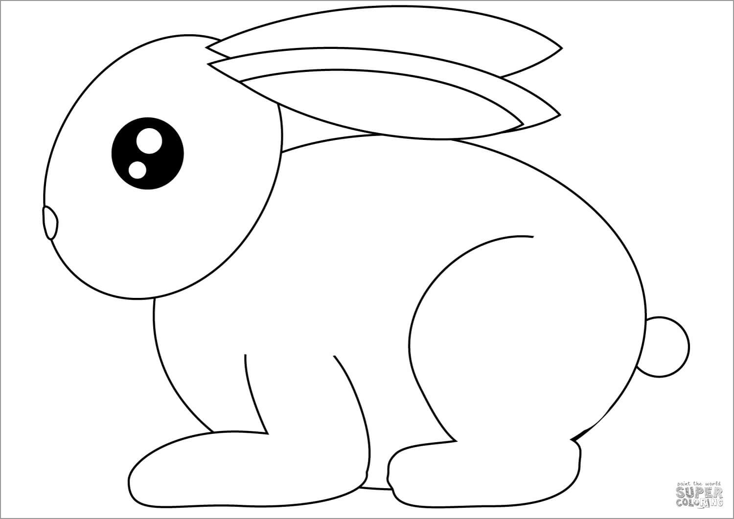 Rabbit Coloring Pages for Preschool