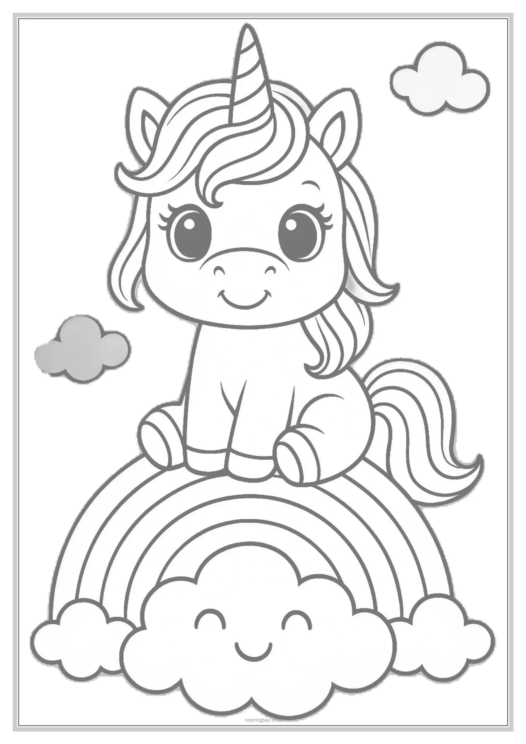 rainbow unicorn coloring page for toddlers rainbow unicorn coloring page for toddlers