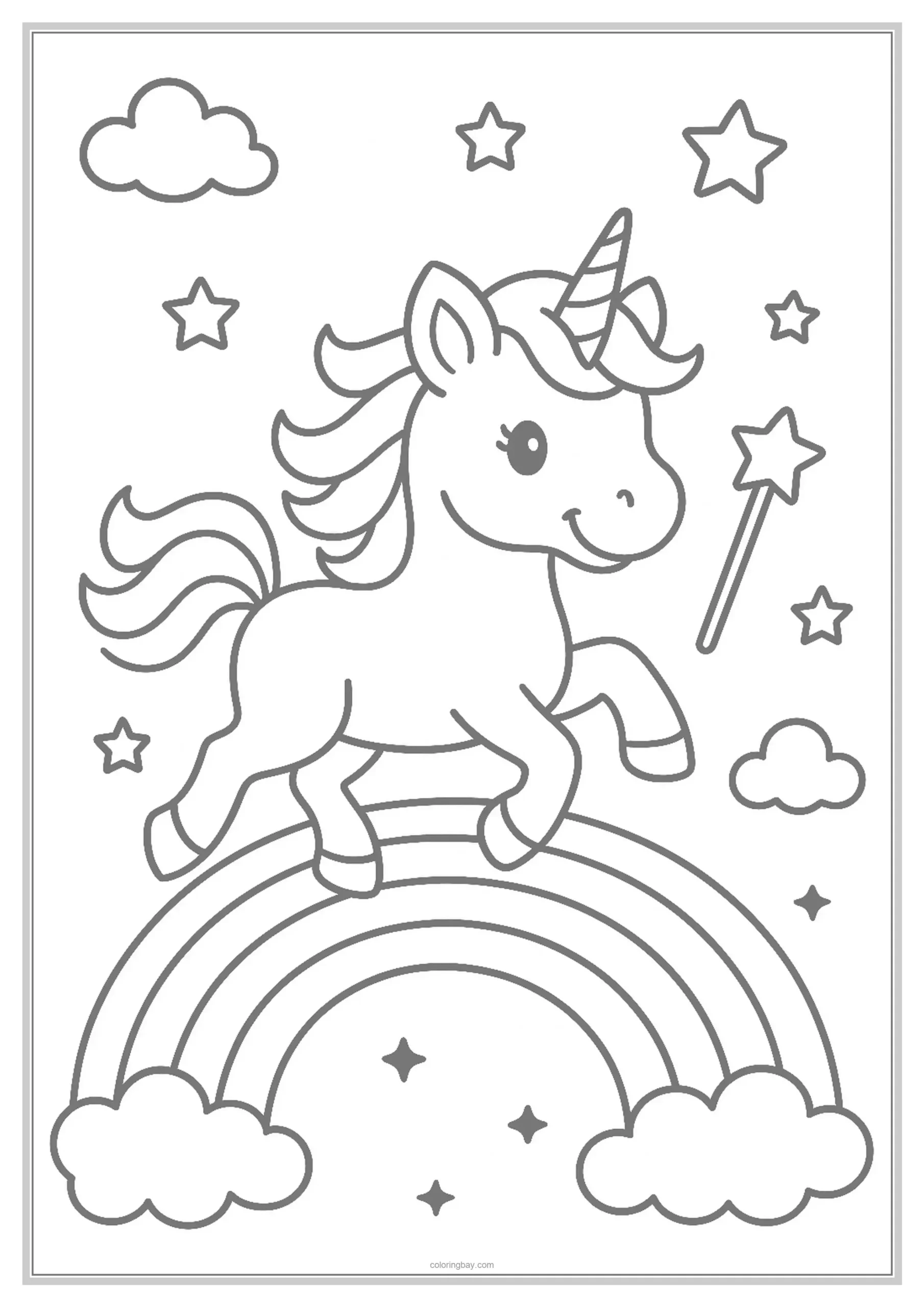 rainbow unicorn coloring page to print rainbow unicorn coloring page to print