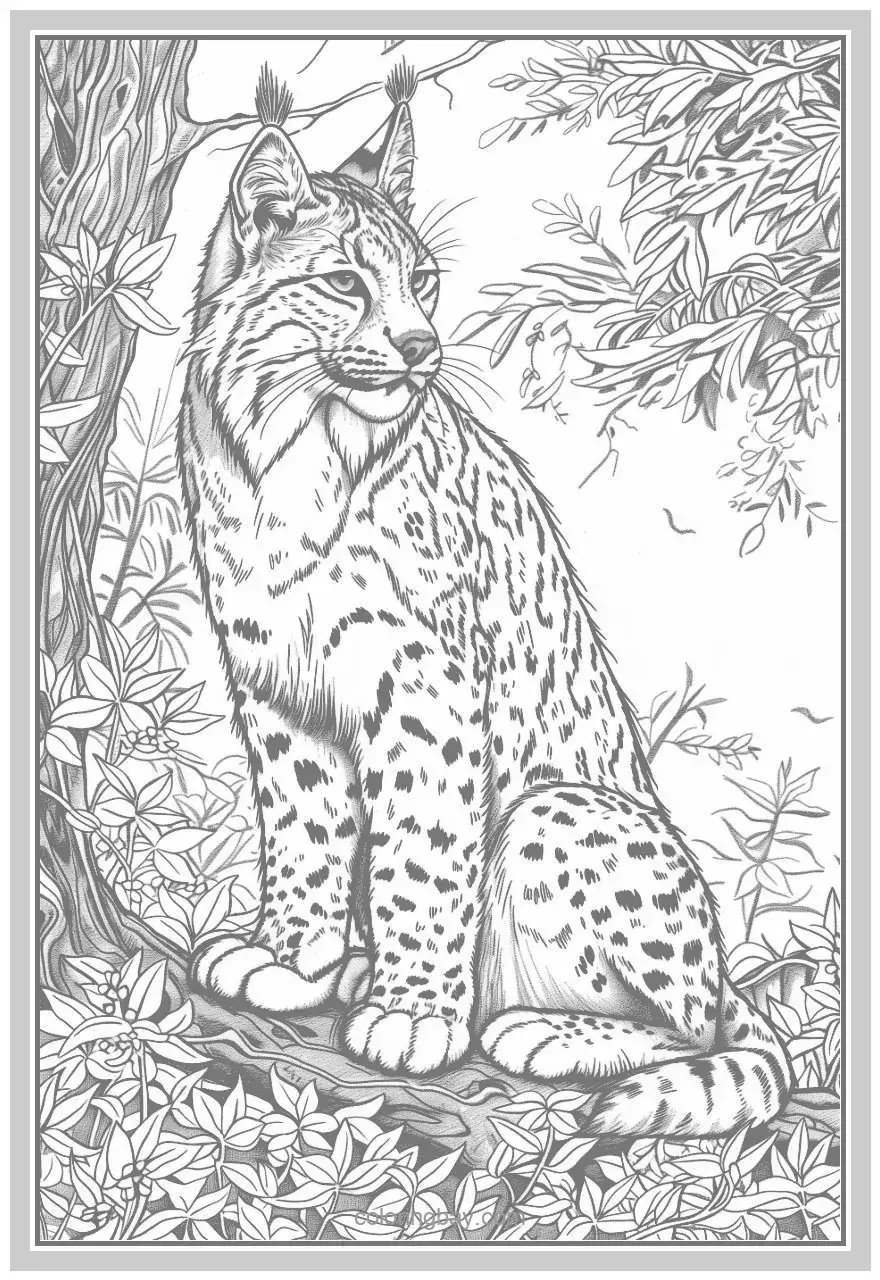 realistic wildcat coloring page realistic wildcat coloring page