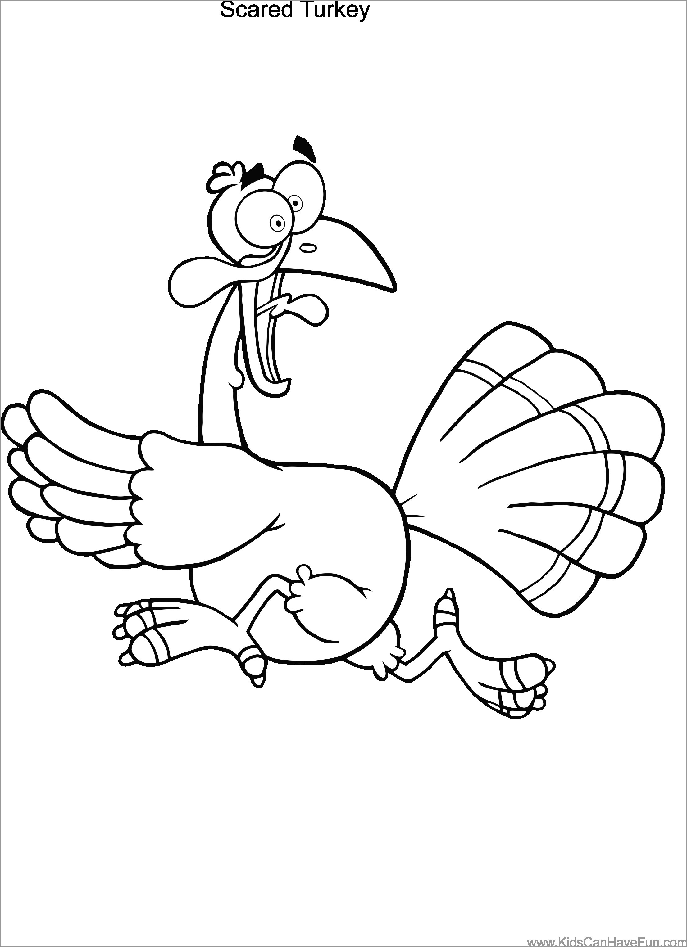 Scarred Turkey Coloring Page