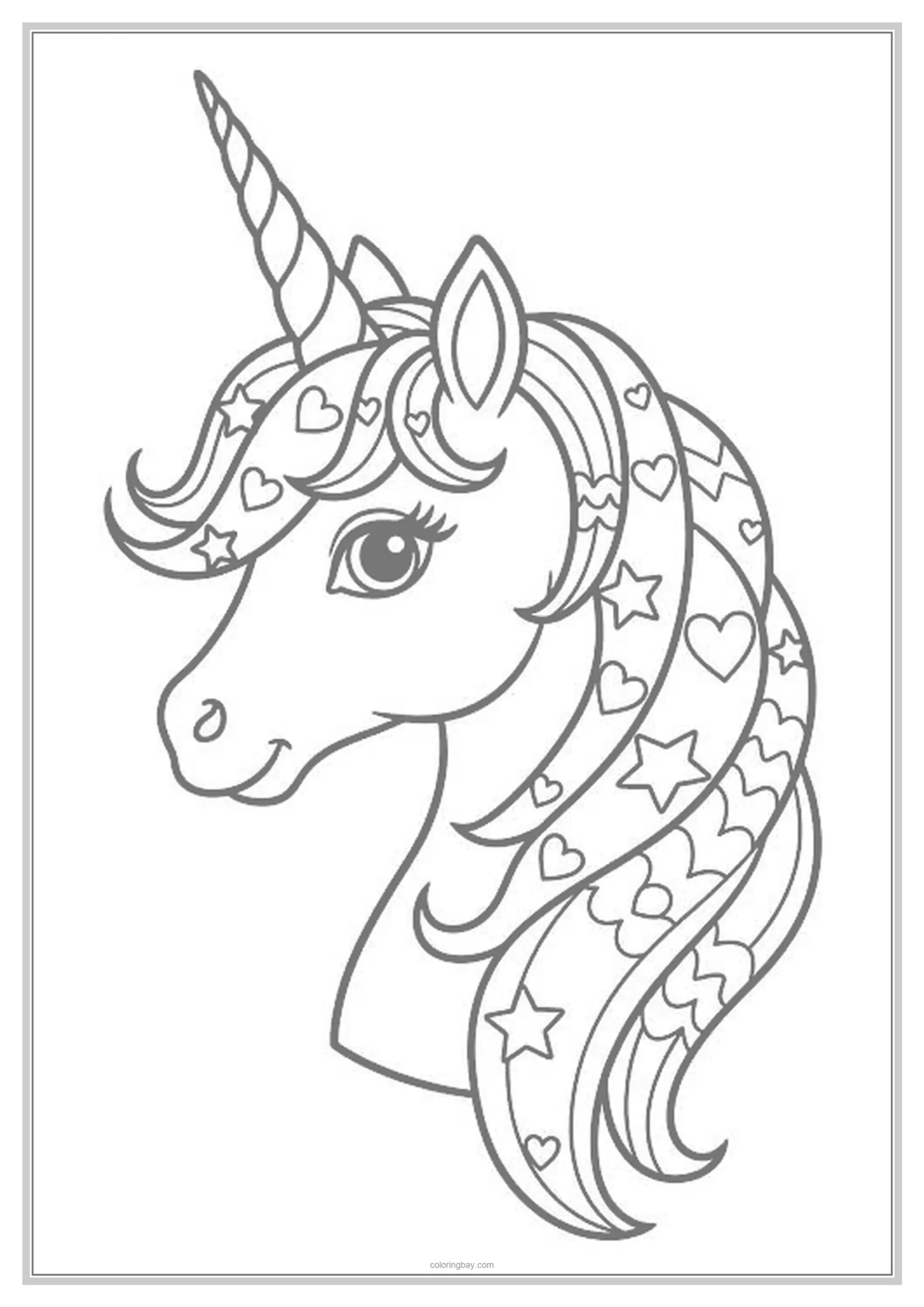simple unicorn coloring pages simple unicorn coloring pages