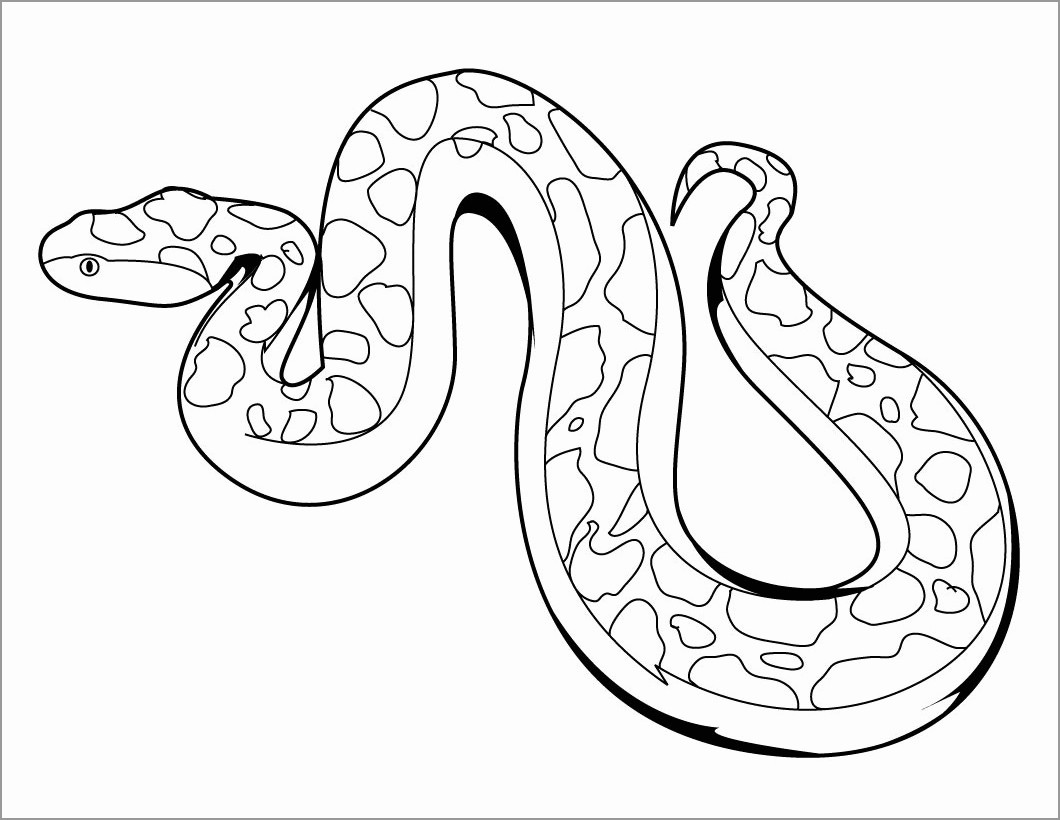 Snake Coloring Pages for Preschoolers