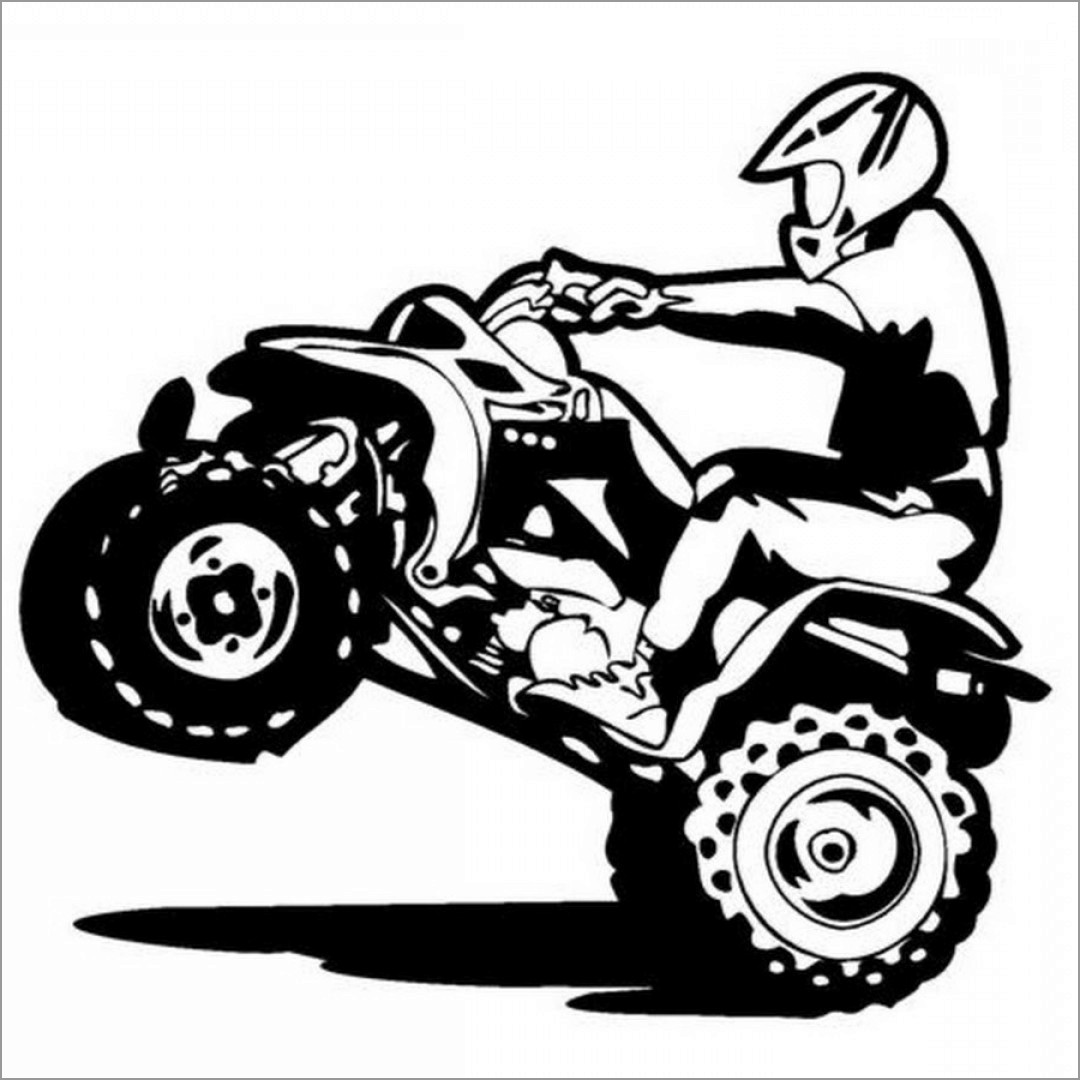 Standing 4 Wheeler Coloring Pages