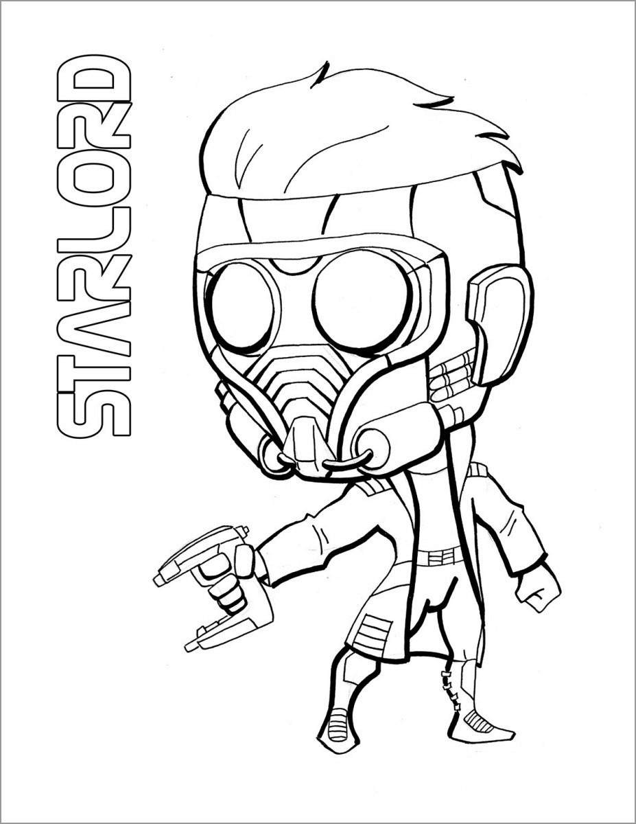 Star-lord Chibi Coloring Page