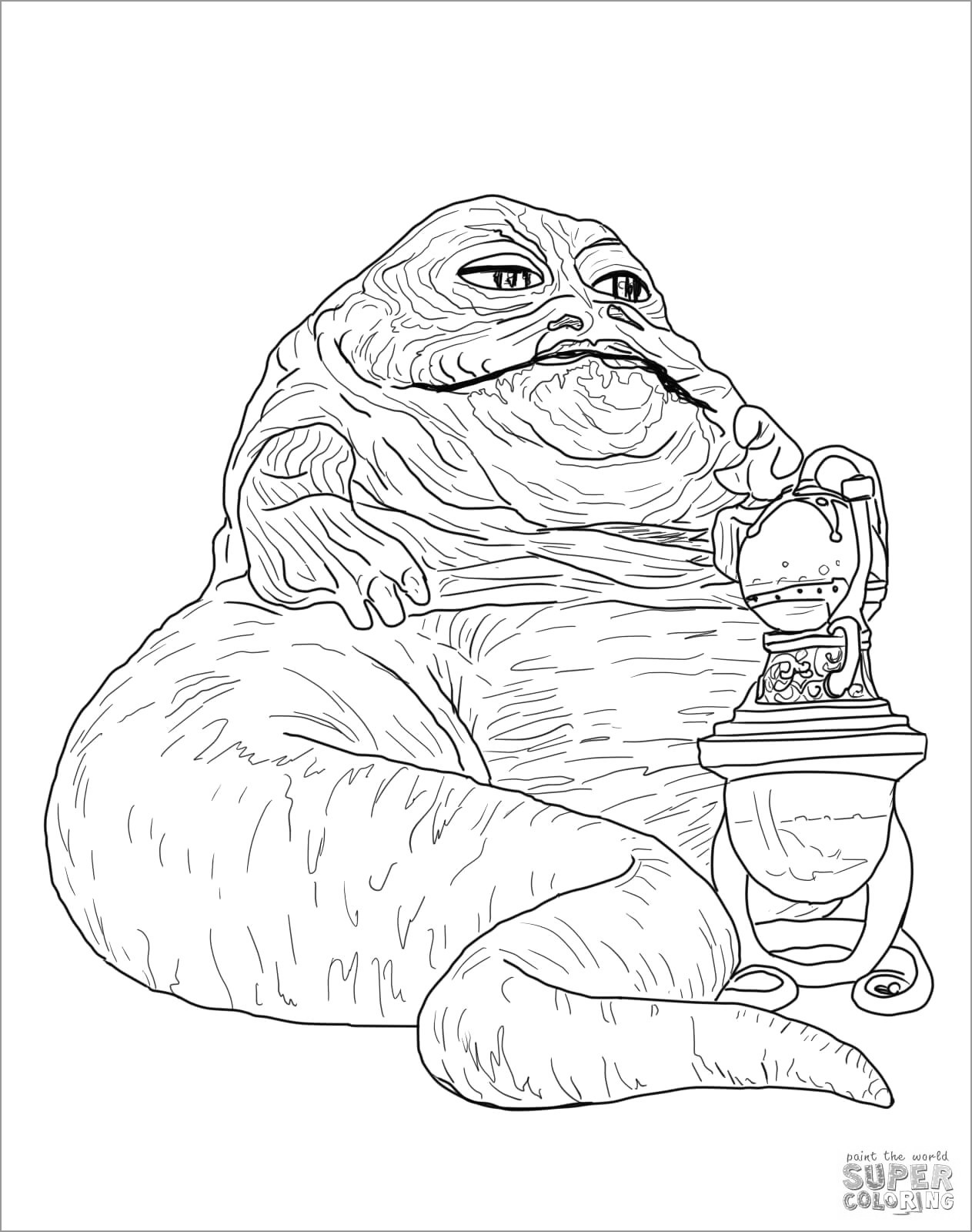 Star Wars Coloring Pages Jabba the Hutt