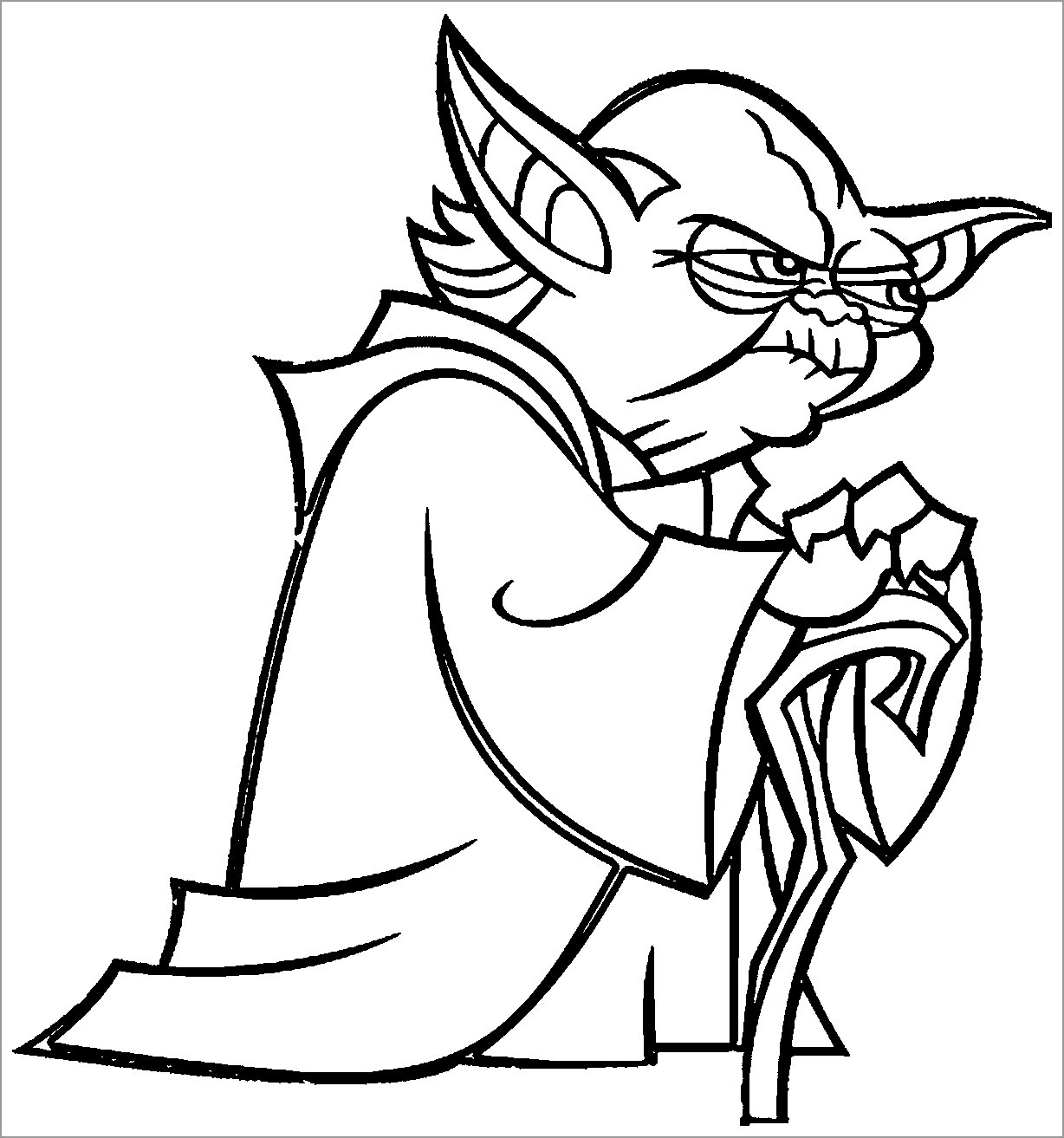 Star Wars Coloring Pages Yoda